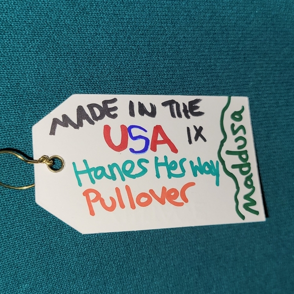 Vintage. Made in USA. Hanes Herway. Pullover. Size XL - Picture 3 of 4